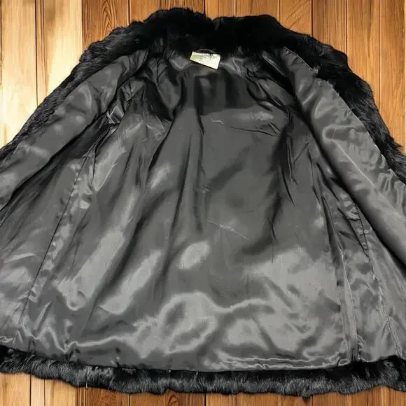 Vintage 1980’s Somerset Furs of Los Angeles Rabbit Fur Coat Size Medium - Picture 5 of 14